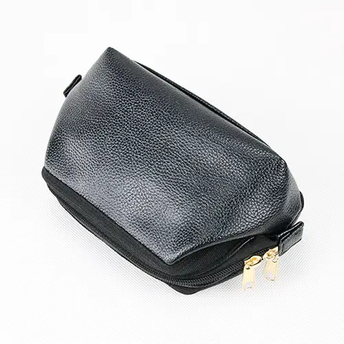 Factory OEM Black Makeup And Toiletry Bag Pu Fashion Wholesale Toiletry Bags